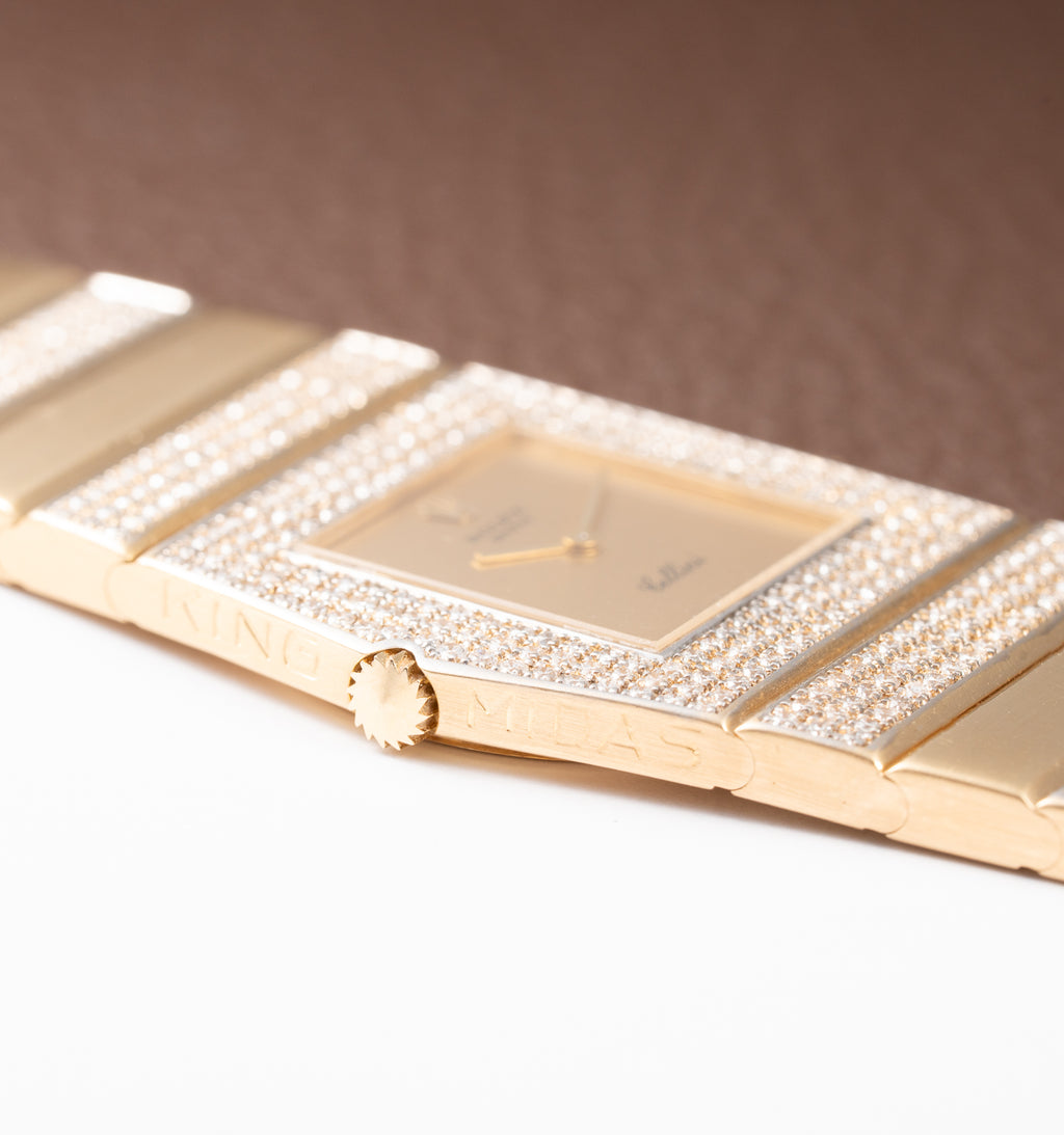 Rolex King Midas 'Cellini' 18k Yellow Gold Diamond Set Rare Second Series Ref.  Ref. 3580 from 1970s