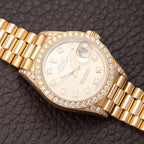 Rolex Lady-Datejust 26 Factory Diamond Dial, Bezel & Lugs  18K Yellow Gold Ref 69158 from 1989