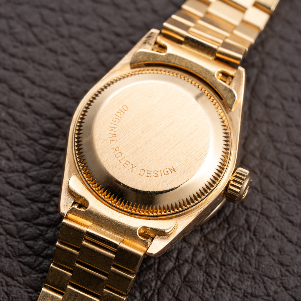Rolex Lady-Datejust 26 Factory Diamond Dial, Bezel & Lugs  18K Yellow Gold Ref 69158 from 1989