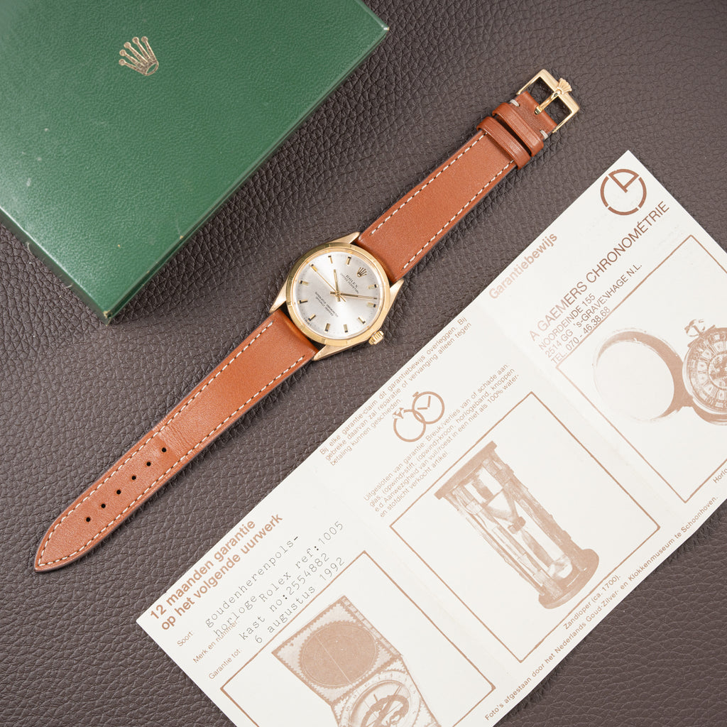 Rolex Oyster Perpetual  Ref 1005 18K Yellow Gold from 1968