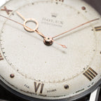 Rolex Precision 'Pontife' hands 18k Rosé Gold Fab. Suisse French Case from 1940s