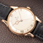 Rolex Precision 'Pontife' hands 18k Rosé Gold Fab. Suisse French Case from 1940s