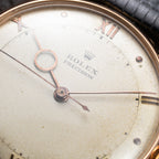 Rolex Precision 'Pontife' hands 18k Rosé Gold Fab. Suisse French Case from 1940s