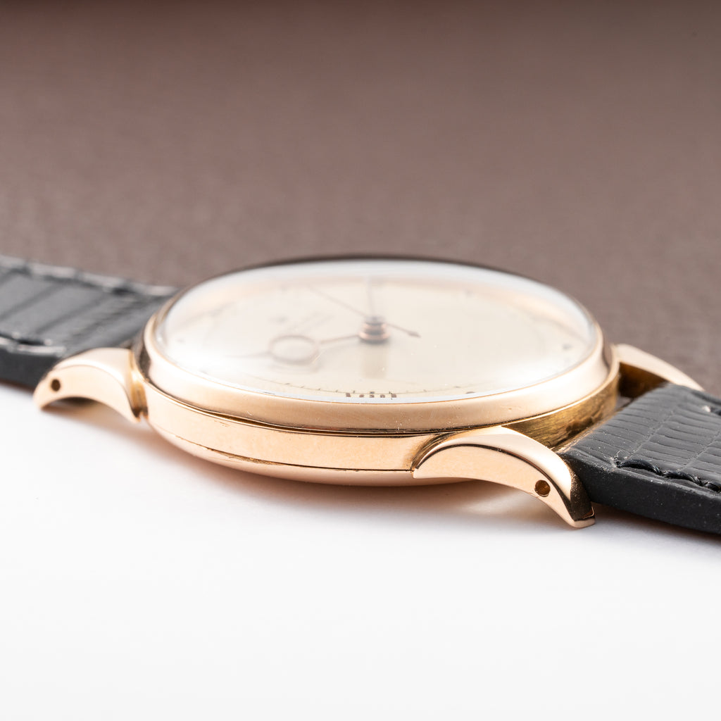Rolex Precision 'Pontife' hands 18k Rosé Gold Fab. Suisse French Case from 1940s
