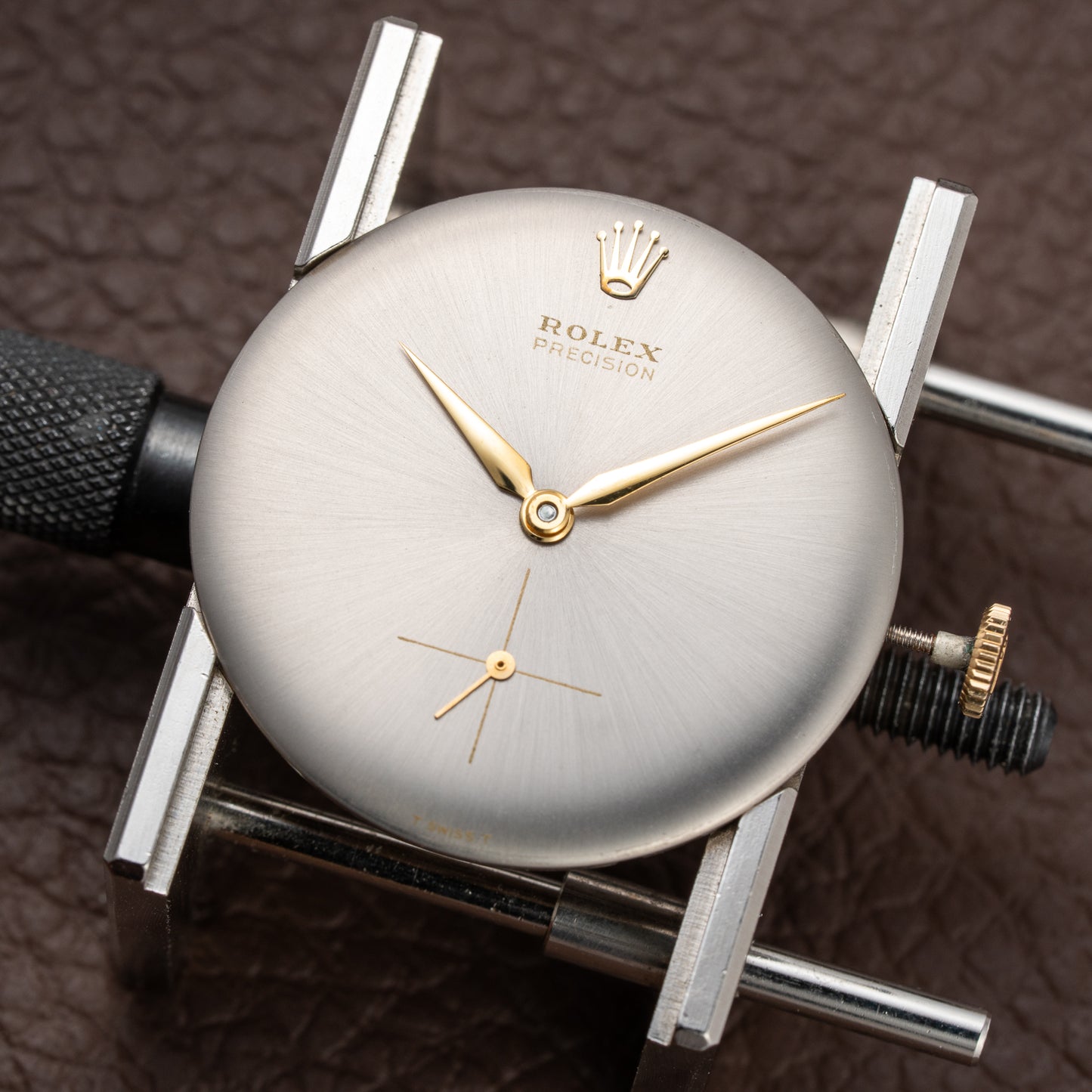 Rolex Precision “Disco Volante” UFO Grey Ghost Dial 18K Yellow Gold Ref. 9522 from 1950s