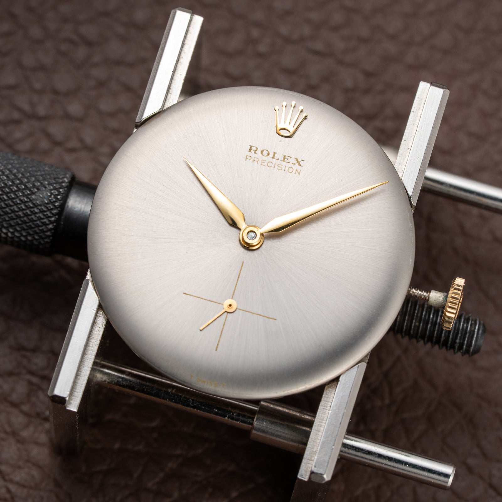 Rolex Precision “Disco Volante” UFO Grey Ghost Dial 18K Yellow Gold Ref. 9522 from 1950s
