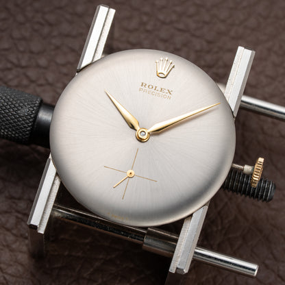 Rolex Precision “Disco Volante” UFO Grey Ghost Dial 18K Yellow Gold Ref. 9522 from 1950s