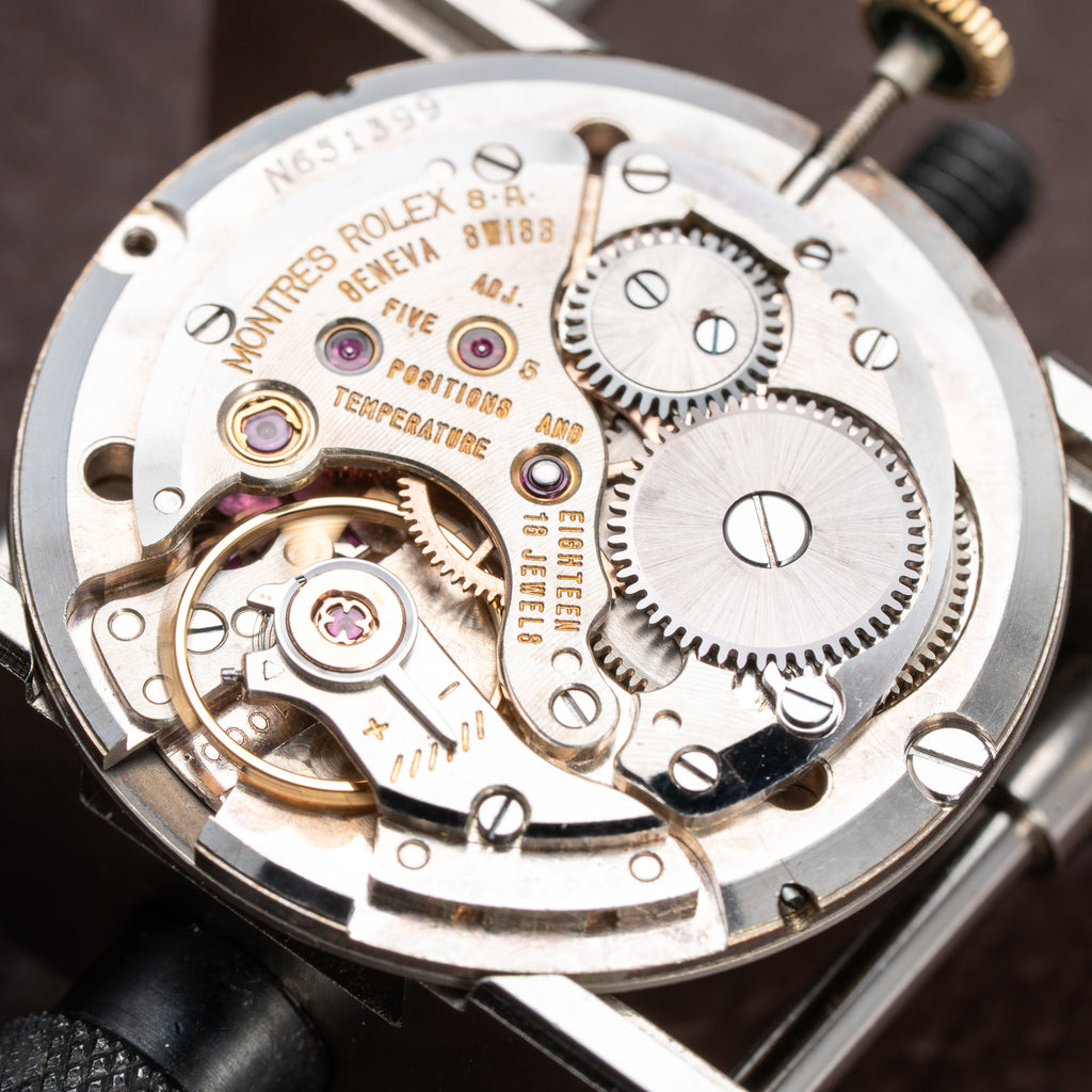 Rolex Precision “Disco Volante” UFO Grey Ghost Dial 18K Yellow Gold Ref. 9522 from 1950s