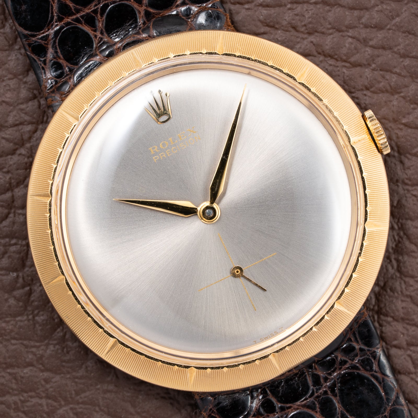 Rolex Precision “Disco Volante” UFO Grey Ghost Dial 18K Yellow Gold Ref. 9522 from 1950s