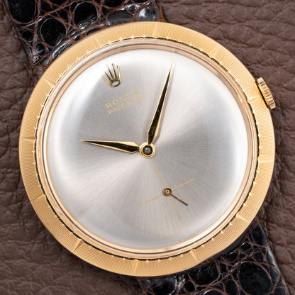 Rolex Precision “Disco Volante” UFO Grey Ghost Dial 18K Yellow Gold Ref. 9522 from 1950s