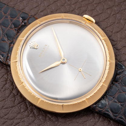 Rolex Precision “Disco Volante” UFO Grey Ghost Dial 18K Yellow Gold Ref. 9522 from 1950s
