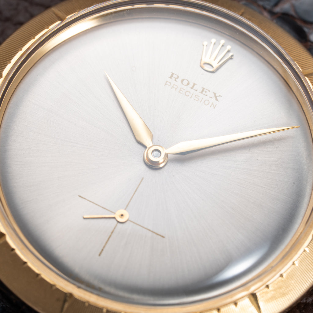 Rolex Precision “Disco Volante” UFO Grey Ghost Dial 18K Yellow Gold Ref. 9522 from 1950s