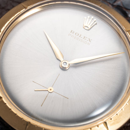 Rolex Precision “Disco Volante” UFO Grey Ghost Dial 18K Yellow Gold Ref. 9522 from 1950s