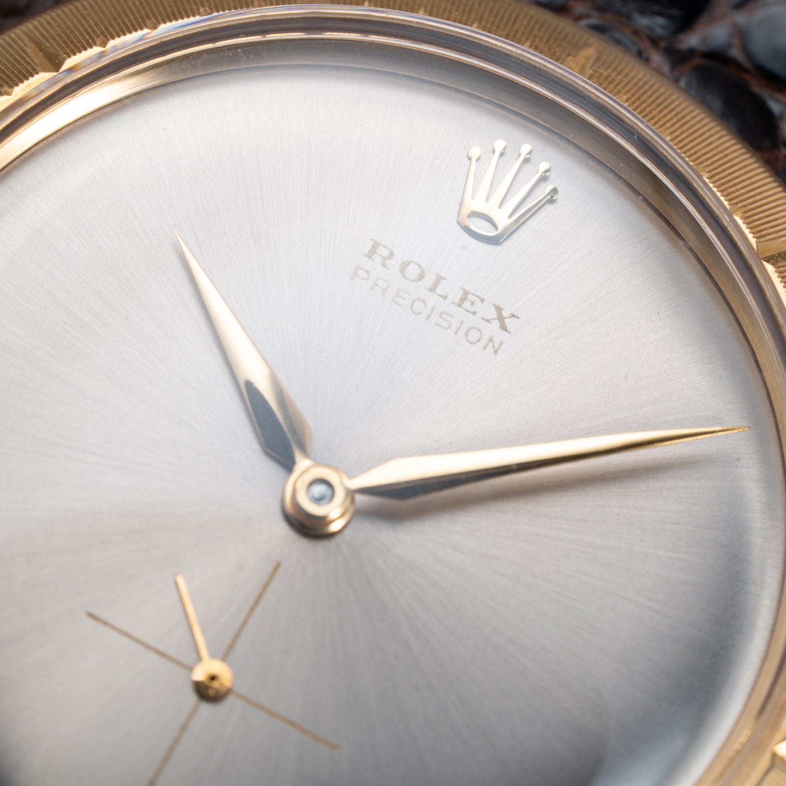 Rolex Precision “Disco Volante” UFO Grey Ghost Dial 18K Yellow Gold Ref. 9522 from 1950s