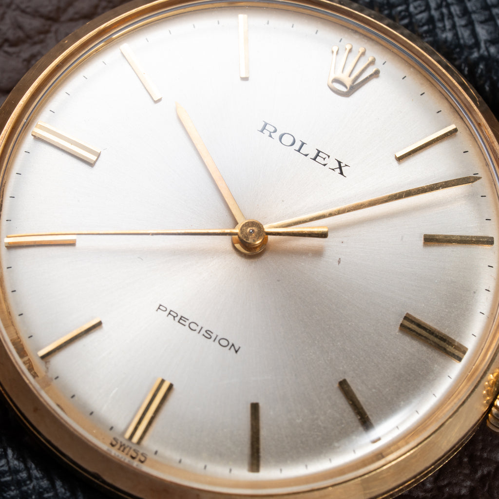 Rolex Precision Dress Watch Central Seconds 18K Yellow Gold Ref 9659 from 1950s