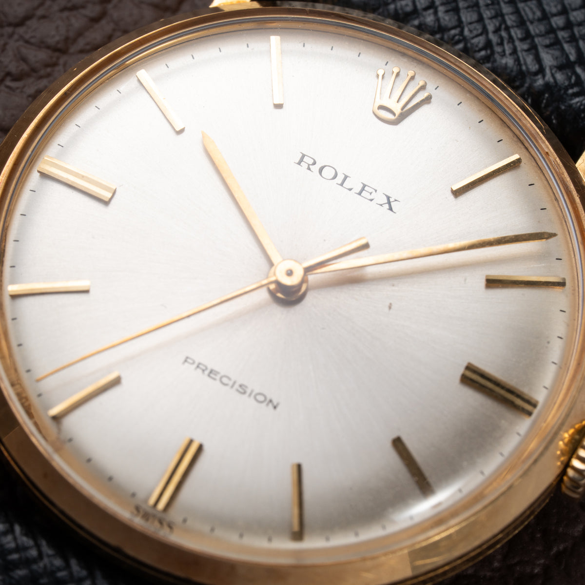 Rolex Precision Dress Watch Central Seconds 18K Yellow Gold Ref 9659 from 1950s