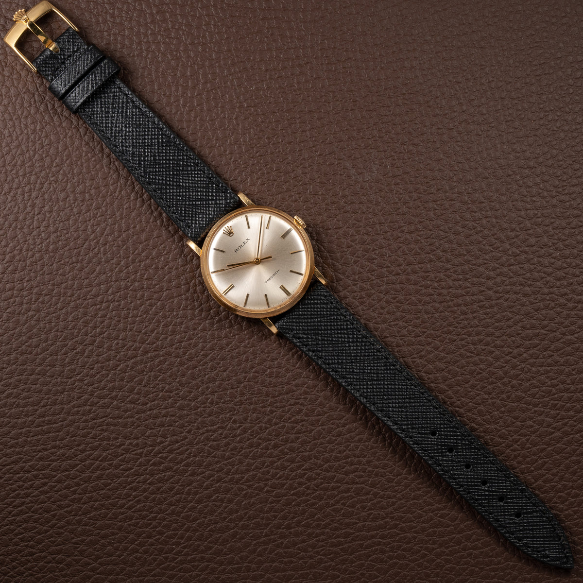 Rolex Precision Dress Watch Central Seconds 18K Yellow Gold Ref 9659 from 1950s