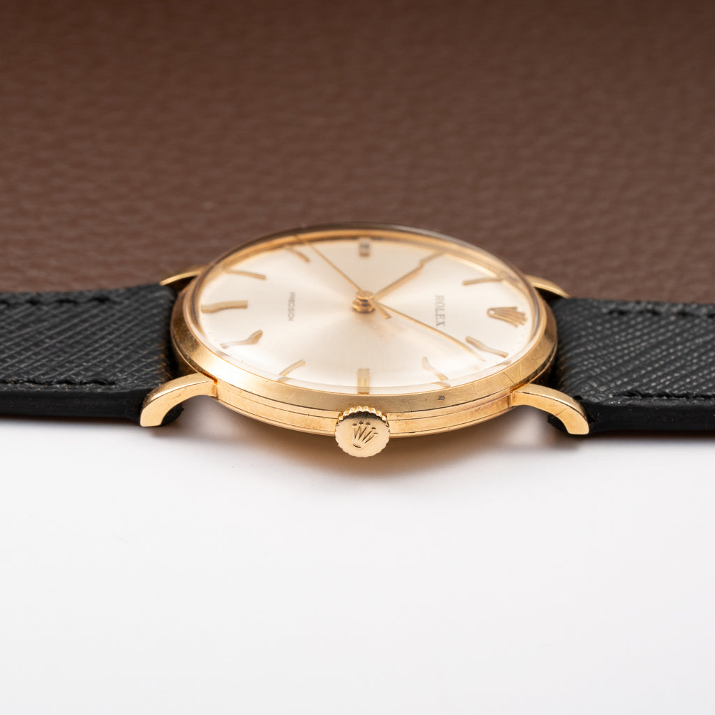 Rolex Precision Dress Watch Central Seconds 18K Yellow Gold Ref 9659 from 1950s