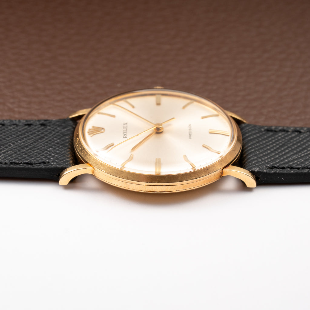 Rolex Precision Dress Watch Central Seconds 18K Yellow Gold Ref 9659 from 1950s