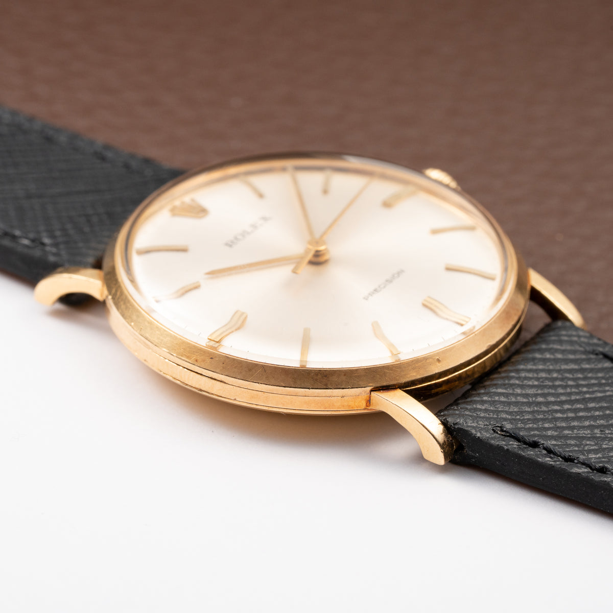 Rolex Precision Dress Watch Central Seconds 18K Yellow Gold Ref 9659 from 1950s