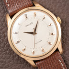 Rolex Precision 18K Rosé Gold with Faceted Diamond Index Dial Ref. 9205 Circa 1956