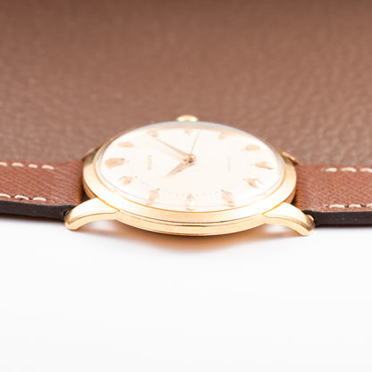 Rolex Precision 18K Rosé Gold with Faceted Diamond Index Dial Ref. 9205 Circa 1956