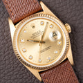 Rolex Datejust 36 Diamond Dial 18K Yellow Gold Ref 16018 from 1987