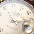 Rolex Datejust 36 Diamond Dial 18K Yellow Gold Ref 16018 from 1987