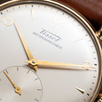 Tissot Antimagnetique Gold 14k Oversized with Tear Drop Lugs from the 1940s