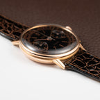 Titus Black Gilt Dial Jumbo Chronograph 18K Rosé Gold from the 1940s/50s