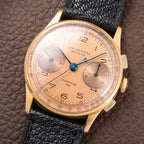 Universal Genève Compur 30 Chronograph with Salmon Dial 18K Yellow Gold Ref. 12445 Circa 1941