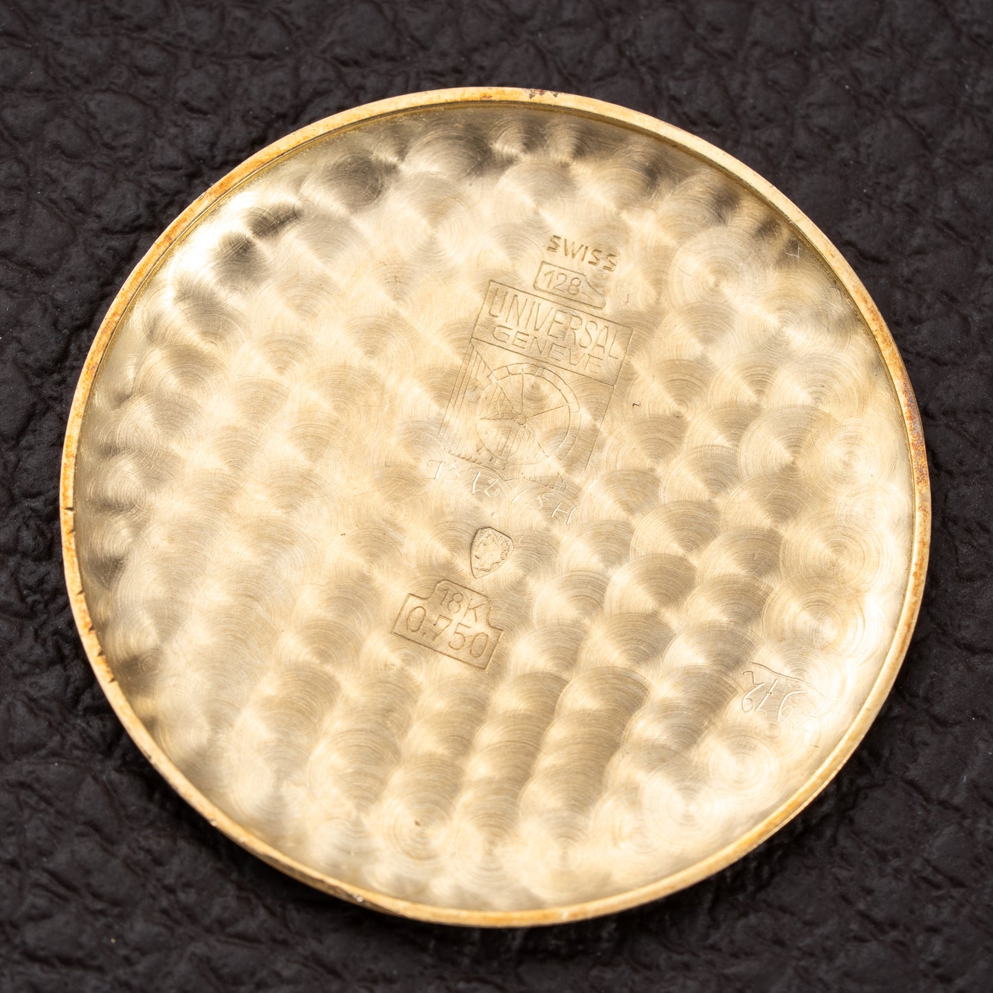 Universal Genève Dress Watch Sub Seconds “Curved Galbée Lugs” 18k Gold Ref. 112132 from 1950s