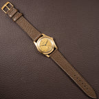 Universal Genève Dress Watch Sub Seconds “Curved Galbée Lugs” 18k Gold Ref. 112132 from 1950s