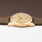 Universal Genève Dress Watch Sub Seconds “Curved Galbée Lugs” 18k Gold Ref. 112132 from 1950s