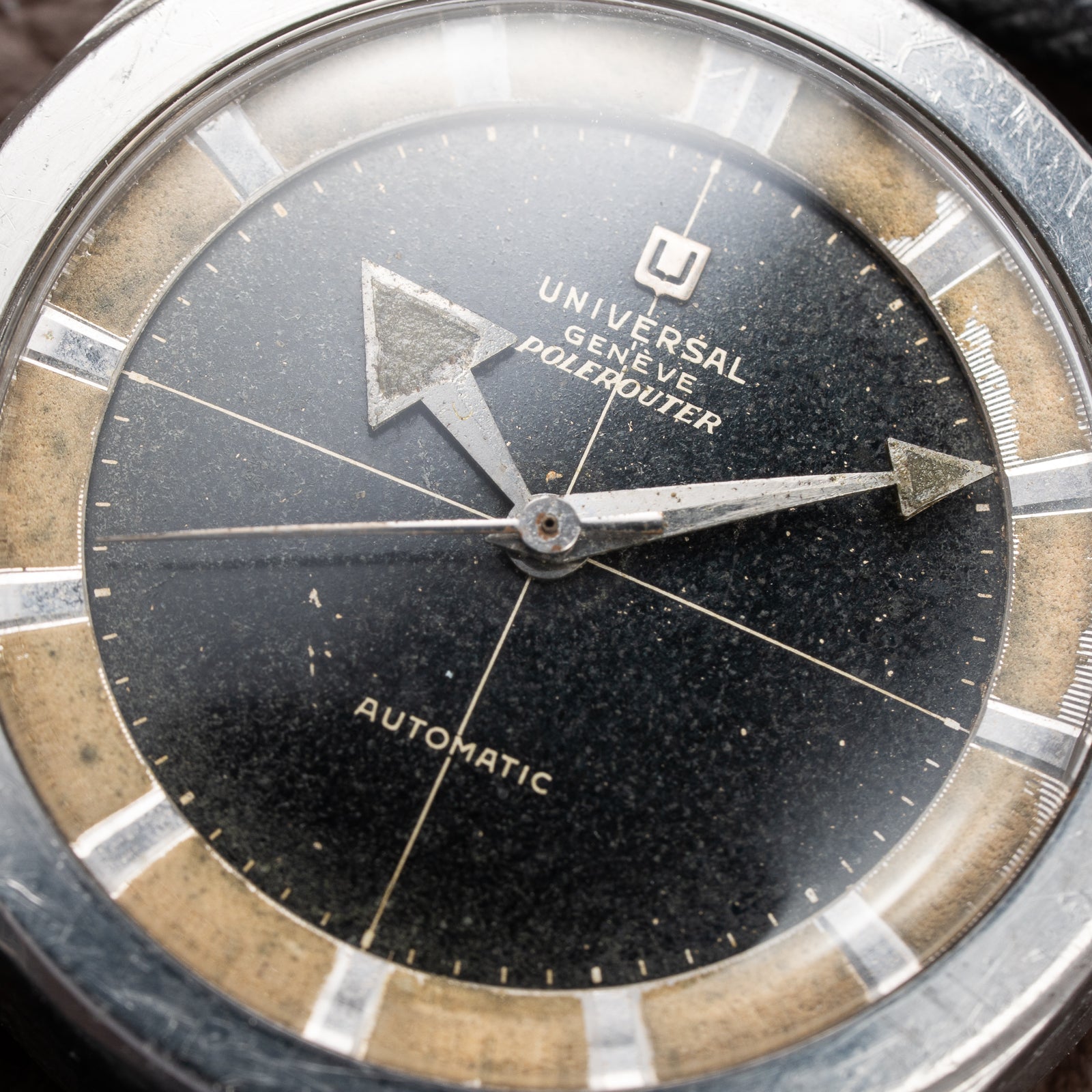 Universal Genève Polerouter Broad Arrow Nitelite Marker Ring Ref. 20217BA From 1960s