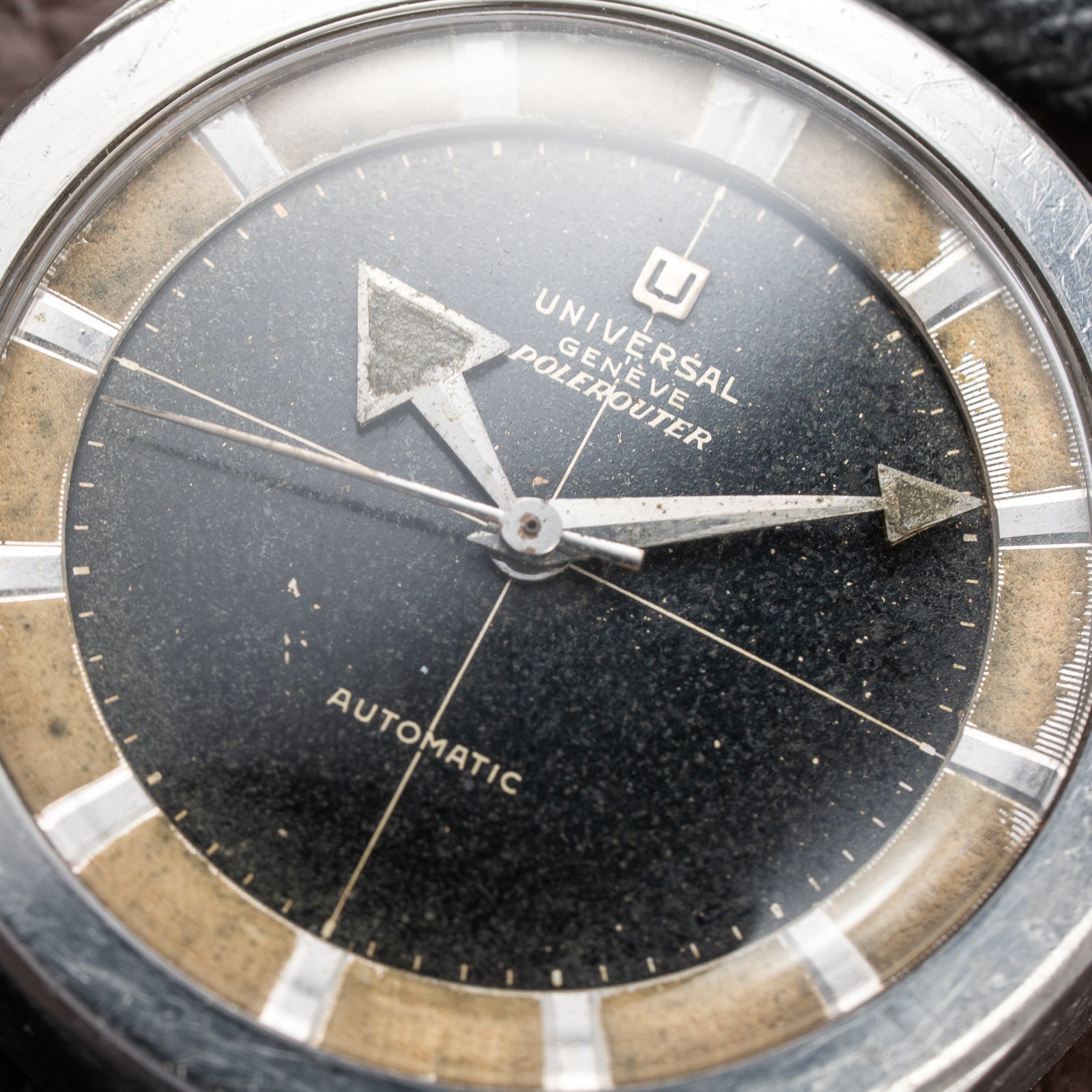 Universal Genève Polerouter Broad Arrow Nitelite Marker Ring Ref. 20217BA From 1960s