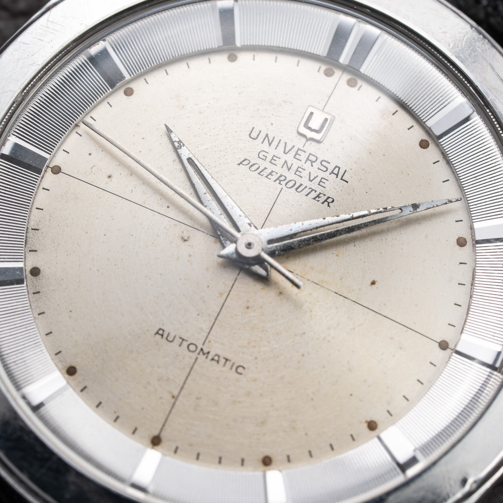 Universal Genève Polerouter Bumper Automatic Stainless Steel Cal. 138 Ref. 20217 from 1950s