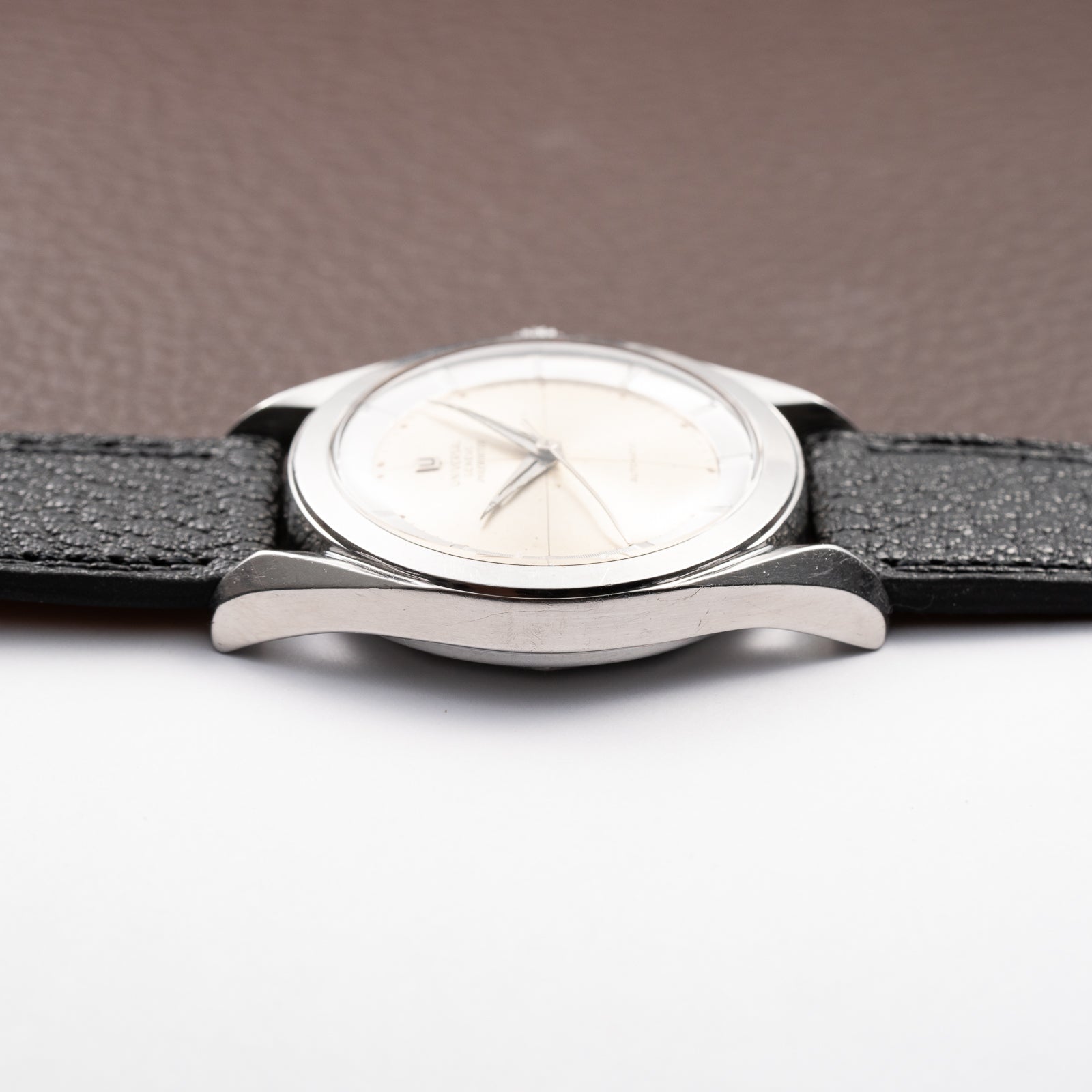 Universal Genève Polerouter Bumper Automatic Stainless Steel Cal. 138 Ref. 20217 from 1950s