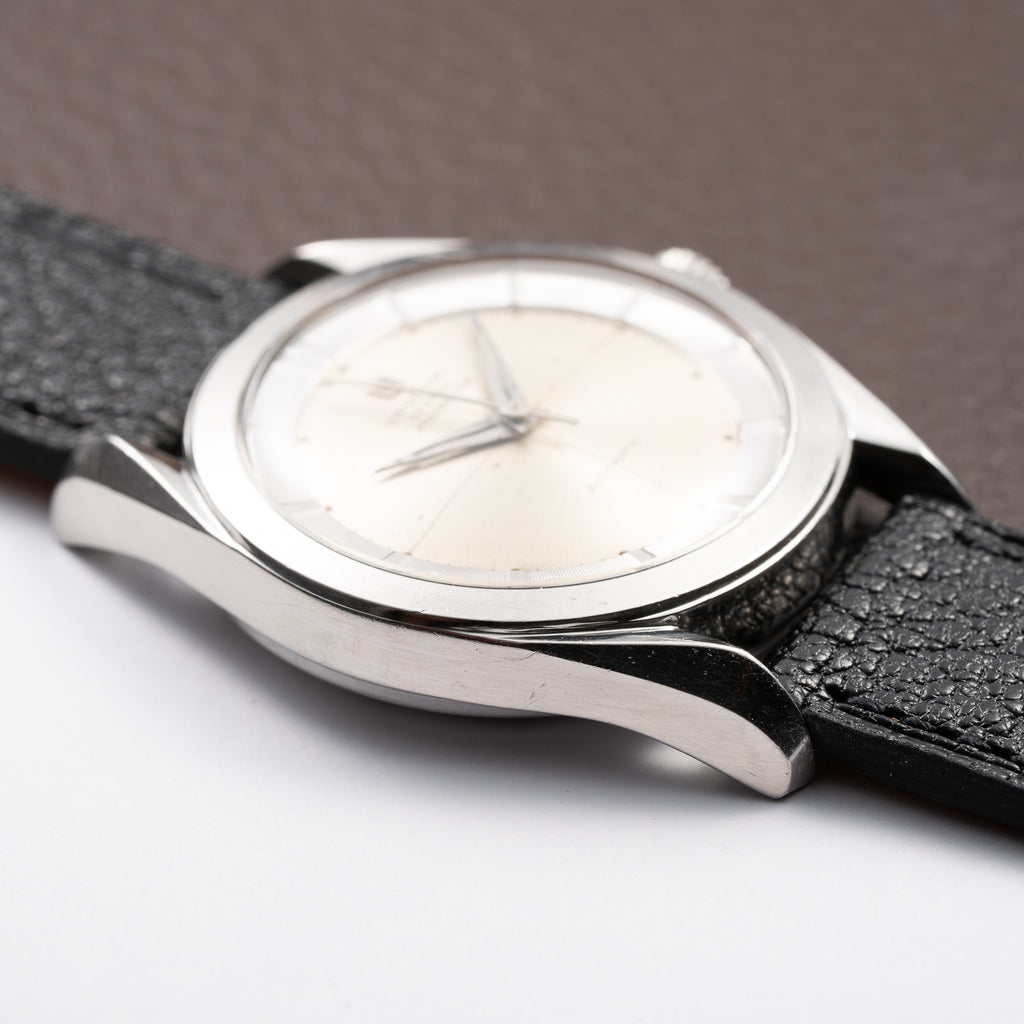 Universal Genève Polerouter Bumper Automatic Stainless Steel Cal. 138 Ref. 20217 from 1950s