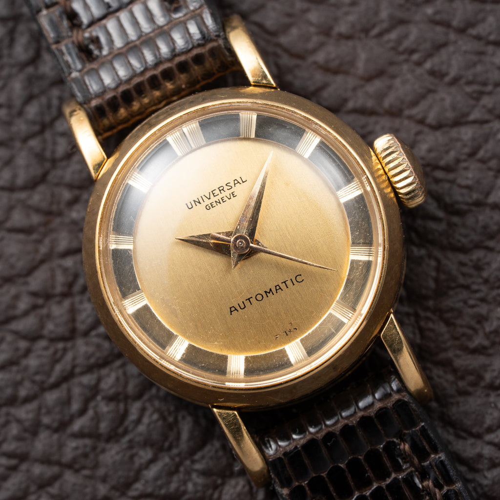 Universal Genève Polerouter DeLuxe 'Mini' Lady Automatic 18K Yellow Gold Ref. 17601 From 1960s
