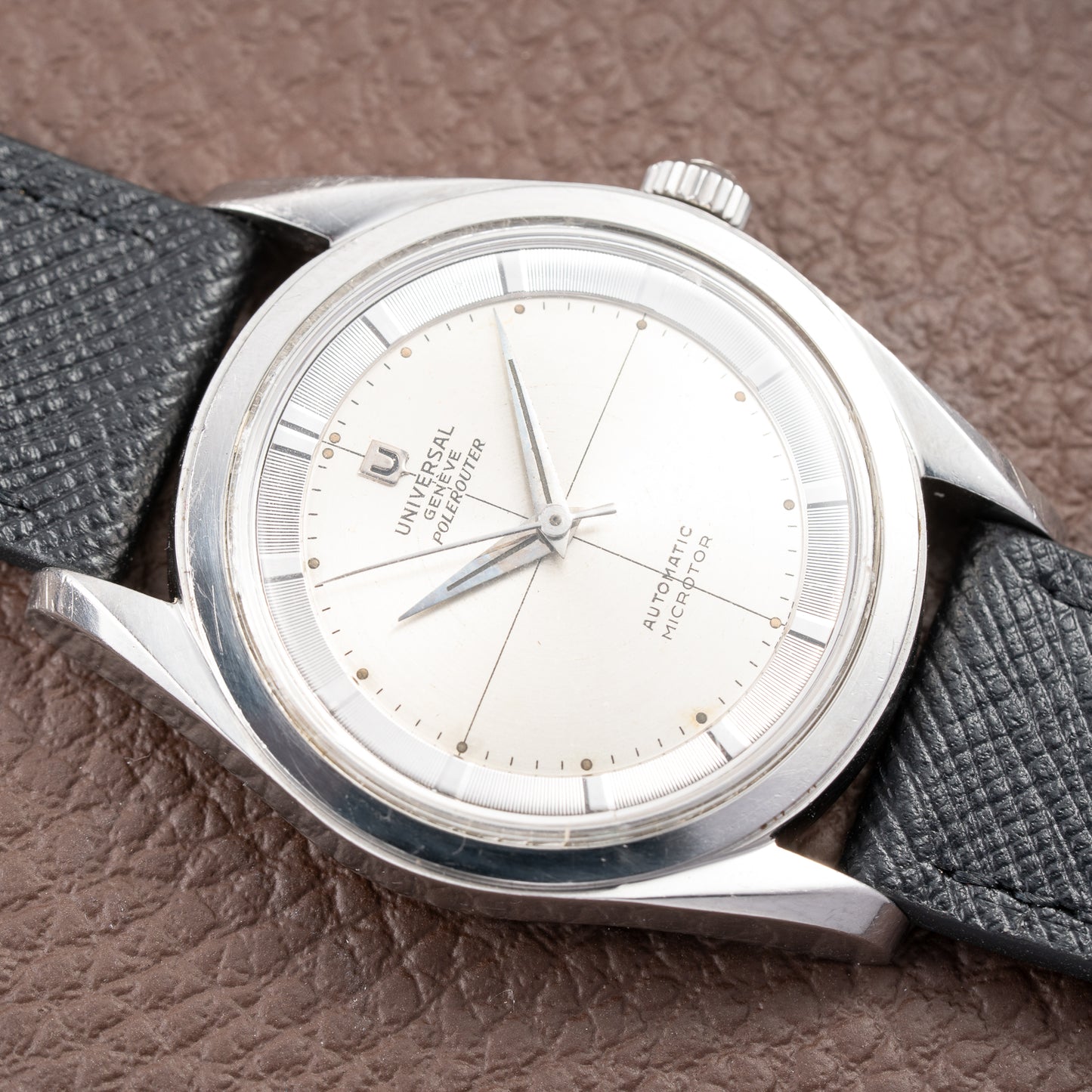 Universal Genève Polerouter Microrotor Automatic Gérald Genta Design Ref. 20360-2 from 1950s