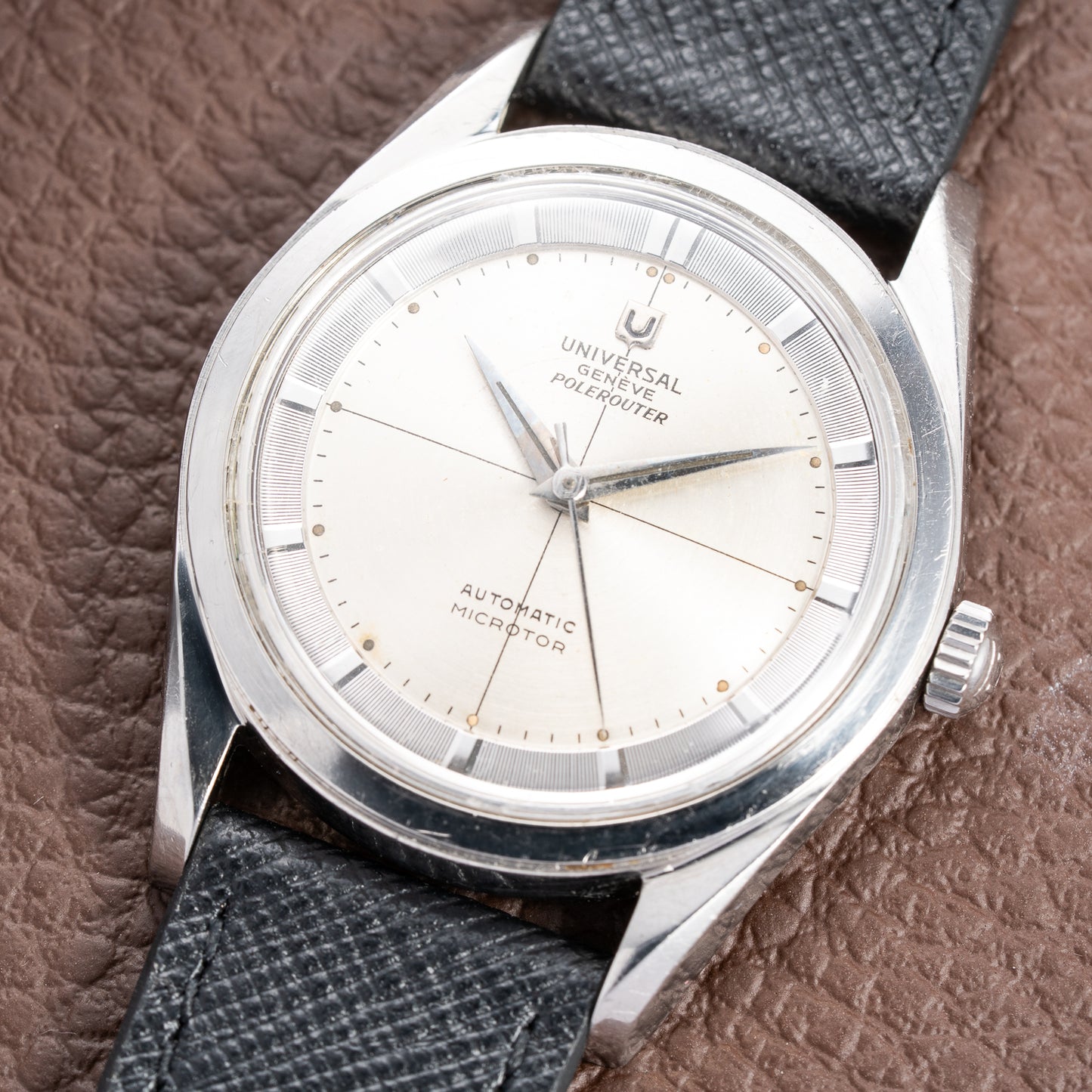 Universal Genève Polerouter Microrotor Automatic Gérald Genta Design Ref. 20360-2 from 1950s