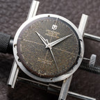 Universal Genève Polerouter Micro-Rotor Tropical Black Crosshair Dial Ref. 204610 From 1960s