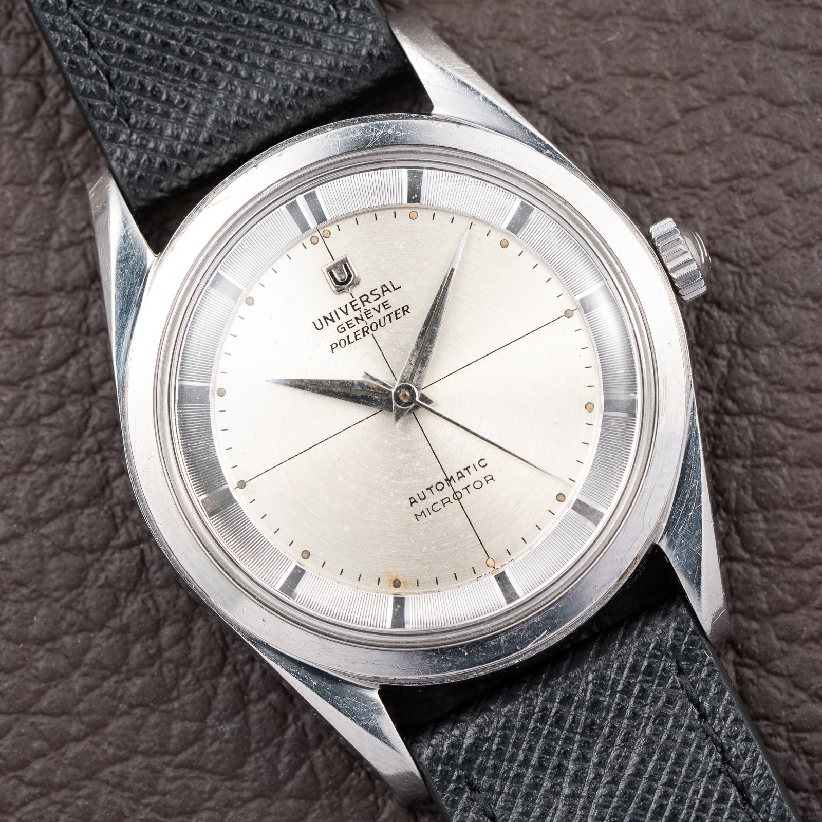 Universal Genève Polerouter Microrotor Automatic Gérald Genta Design Ref. 20360-2 from 1950s