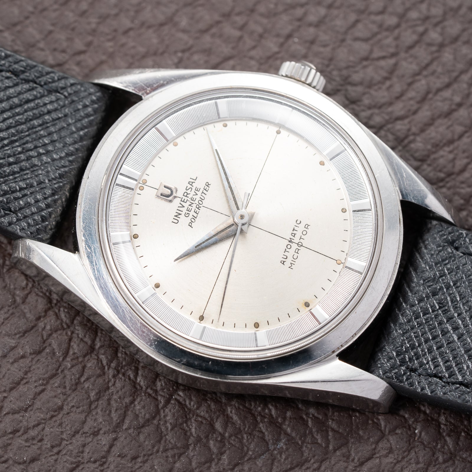 Universal Genève Polerouter Microrotor Automatic Gérald Genta Design Ref. 20360-2 from 1950s