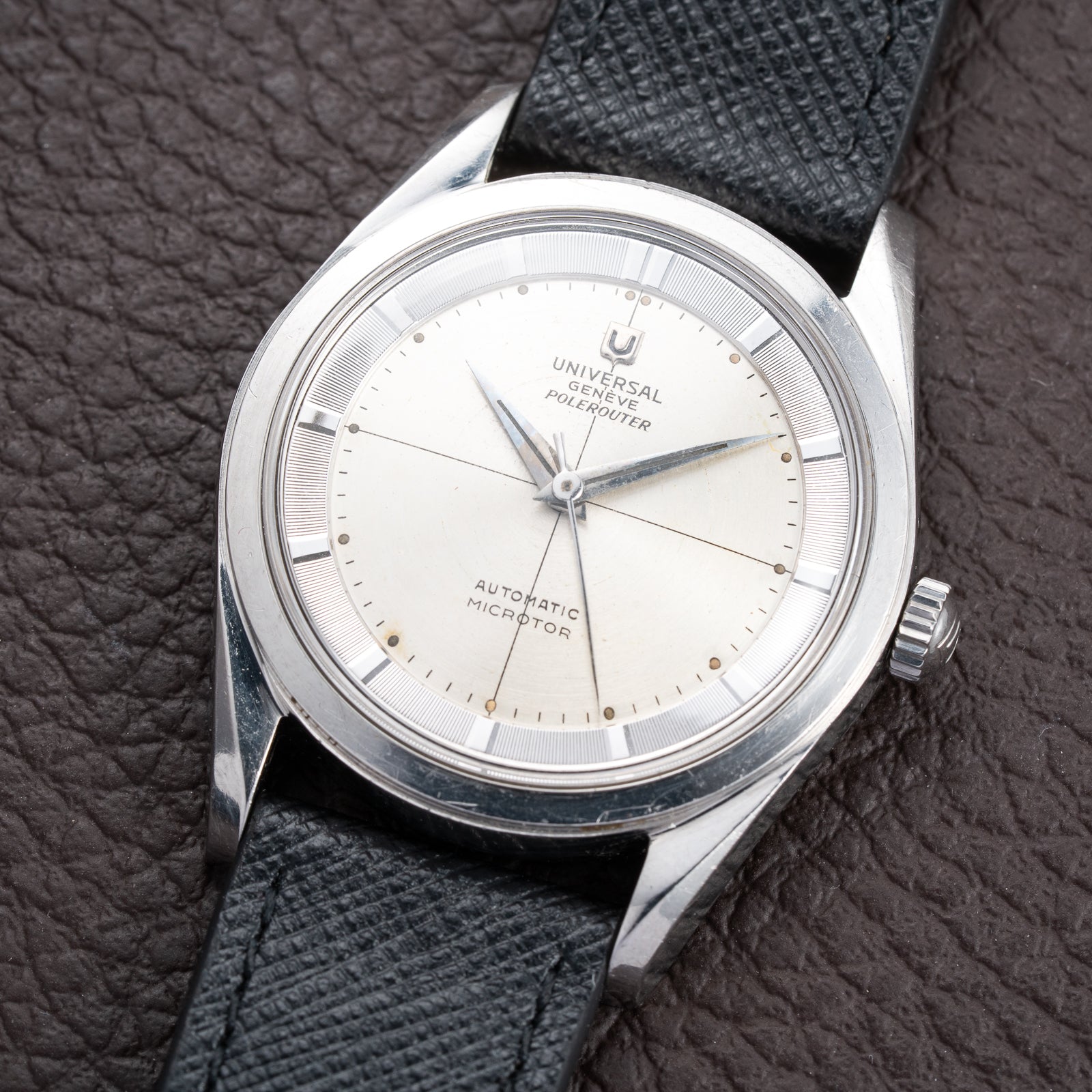 Universal Genève Polerouter Microrotor Automatic Gérald Genta Design Ref. 20360-2 from 1950s