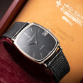 Vacheron Constantin Automatic Matt Black Sigma Dial Ultra-Thin  TV Case 18K White Gold Ref. 2196 from 1970s