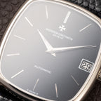 Vacheron Constantin Automatic Matt Black Sigma Dial Ultra-Thin  TV Case 18K White Gold Ref. 2196 from 1970s