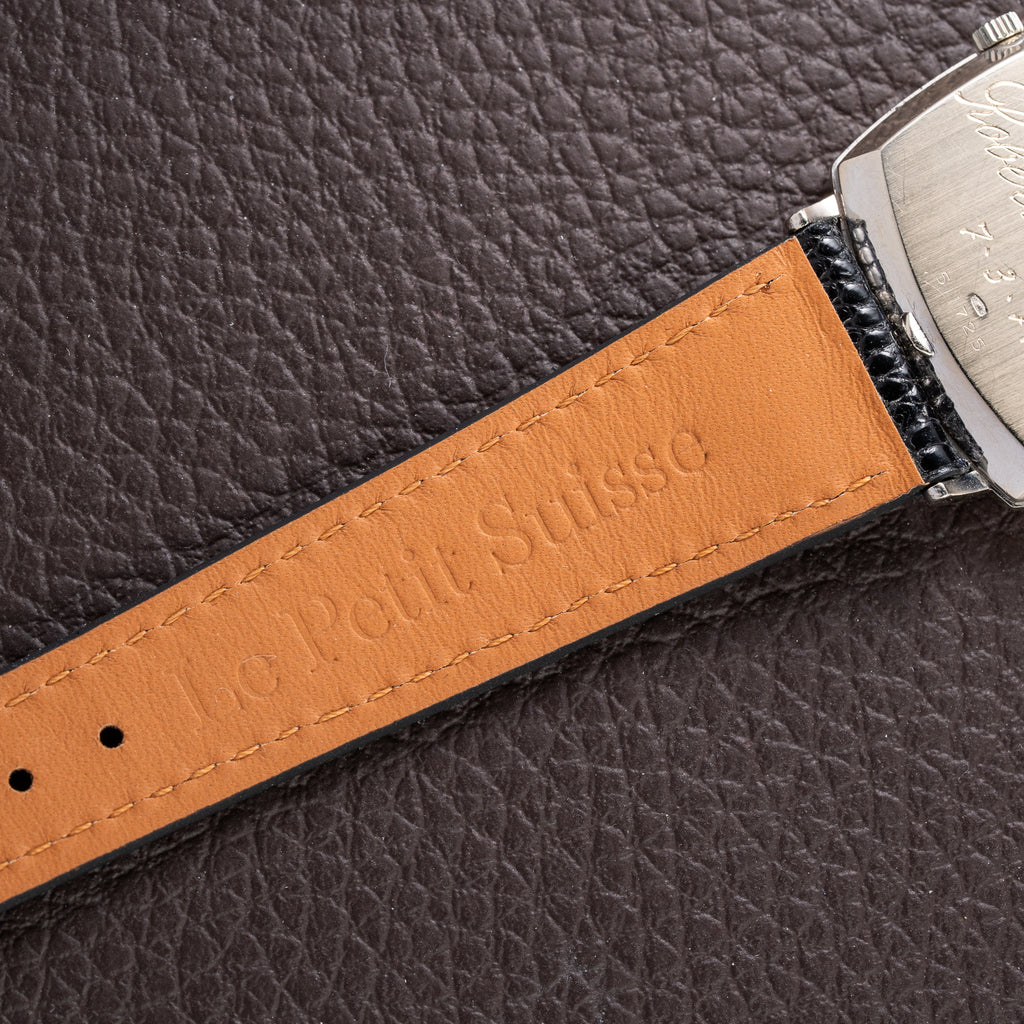 Vacheron Constantin Automatic Matt Black Sigma Dial Ultra-Thin  TV Case 18K White Gold Ref. 2196 from 1970s