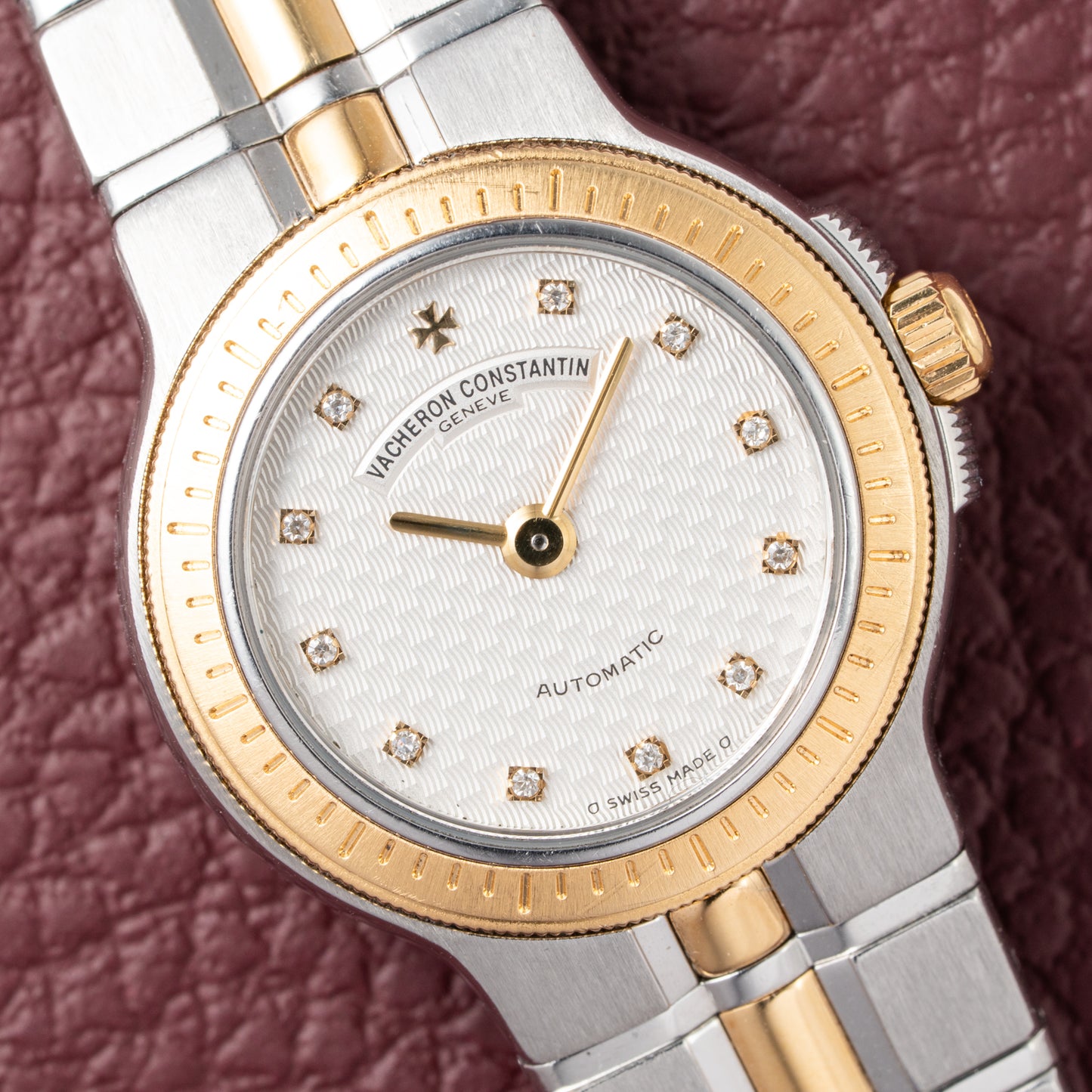 Vacheron Constantin Phidias Automatic Lady Diamond Dial Gold Steel Ref 12020 from 1990s
